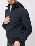 YES-ZEE U Giubbino bomber con cappuccio BLUNAVY