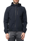YES-ZEE U Giubbino bomber con cappuccio BLUNAVY