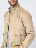 YES-ZEE U Giubbotto bomber in suede beige