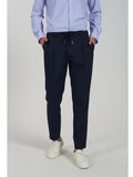 YES-ZEE U Pantaloni con coulisse e elastico in vita BLUNAVY