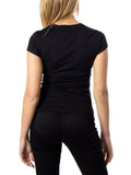 AX ARMANI D T-shirt con logo paillettes NERO/ORO