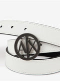 AX ARMANI D Cintura fibbia logo reversibile bianco e nero NERO/B.CO
