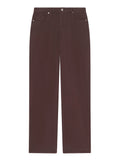 Jeans wide leg marrone