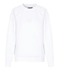 AX ARMANI D Felpa girocollo basic logo bianco