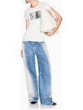 AX ARMANI D T-shirt logo paillettes bianco