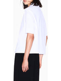 AX ARMANI D T-shirt logo paillettes bianco