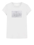 AX ARMANI D T-shirt logo paillettes bianco