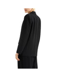 AX ARMANI D Giacca blazer patch logo su tasca nero