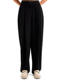 AX ARMANI D Pantalone ampio con pinces nero