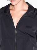 AX ARMANI D Giubbino in tessuto tecnico con cappuccio nero