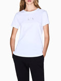 AX ARMANI D T-shirt logo bianco