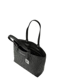 AX ARMANI D Shopping bag logo allover nero