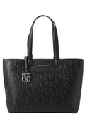 AX ARMANI D Shopping bag logo allover nero