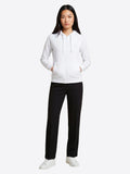 AX ARMANI D Felpa con zip e cappuccio bianco