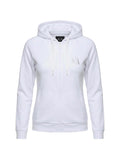 AX ARMANI D Felpa con zip e cappuccio bianco