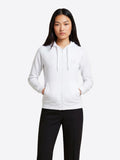 AX ARMANI D Felpa con zip e cappuccio bianco