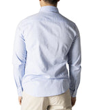 AX ARMANI U Camicia classica con bottoni in madreperla celeste