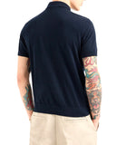 AX ARMANI U Polo in maglia con polsini in fondo e sulle maniche NAVY