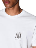AX ARMANI U T-shirt in cotone con logo sul cuore bianco