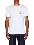 AX ARMANI U T-shirt in cotone con logo sul cuore bianco