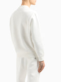 AX ARMANI U Felpa girocollo logo centrale bianco