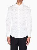 AX ARMANI U T-shirt classic microfantasia logo bianco