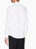 AX ARMANI U T-shirt classic microfantasia logo bianco
