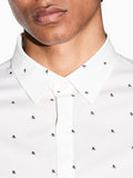 AX ARMANI U T-shirt classic microfantasia logo bianco