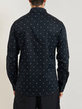 AX ARMANI U T-shirt classic microfantasia logo BLU SCURO