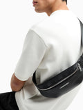 AX ARMANI U Marsupio in ecopelle logo nero