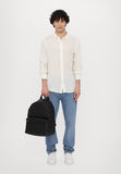 AX ARMANI U Camicia di lino collo alla coreana bianco