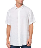 AX ARMANI U Camicia di lino maniche corte bianco