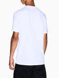 AX ARMANI U T-shirt in cotone con logo sul cuore bianco