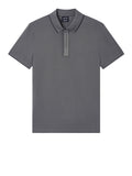 AX ARMANI U Polo slim in piquet con inserto logato sui bottoni grigio