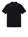 AX ARMANI U Polo slim in piquet con inserto logato sui bottoni nero