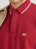 AX ARMANI U Polo in cotone stretch BORDEUX