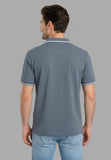 AX ARMANI U Polo con profili contrasto BLU CINA