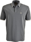 AX ARMANI U Polo con profili contrasto BLU CINA