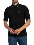 AX ARMANI U Polo con profili contrasto nero