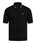 AX ARMANI U Polo con profili contrasto nero