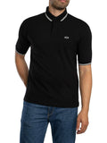 AX ARMANI U Polo con profili contrasto nero