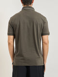 AX ARMANI U Polo slim fit con logo e piping grigio