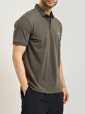 AX ARMANI U Polo slim fit con logo e piping grigio