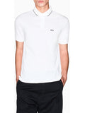 AX ARMANI U Polo slim fit con logo e piping bianco