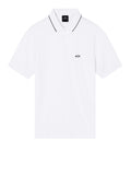 AX ARMANI U Polo slim fit con logo e piping bianco