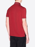 AX ARMANI U Polo slim fit con logo e piping BORDEUX