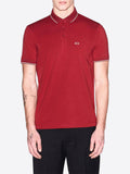 AX ARMANI U Polo slim fit con logo e piping BORDEUX