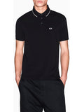 AX ARMANI U Polo slim fit con logo e piping nero