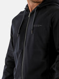 AX ARMANI U Felpa zip e cappuccio con logo BLU SCURO