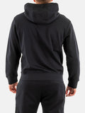 AX ARMANI U Felpa zip e cappuccio con logo BLU SCURO